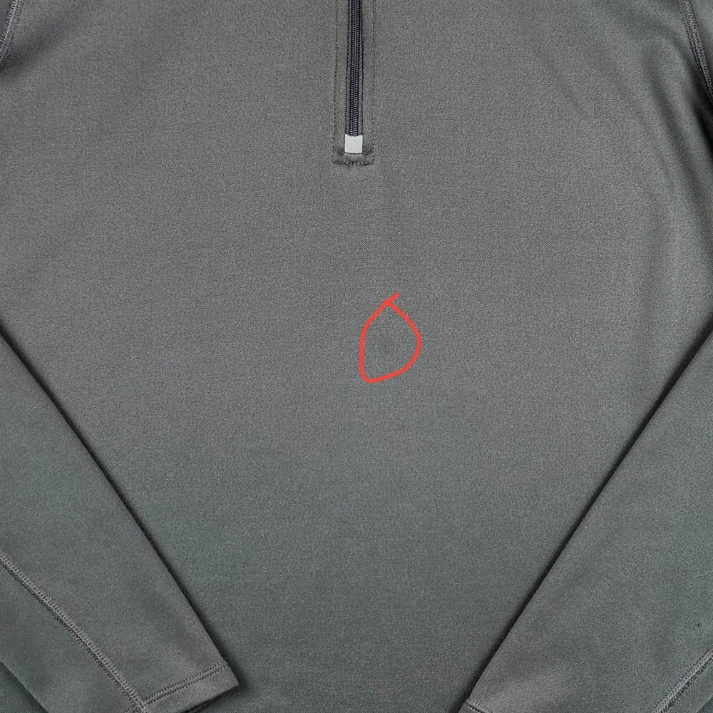 Nike Racer 1/4 Zip Running Shirt Mens Medium Gray Dri-FIT Long Sleeve Pullover‎